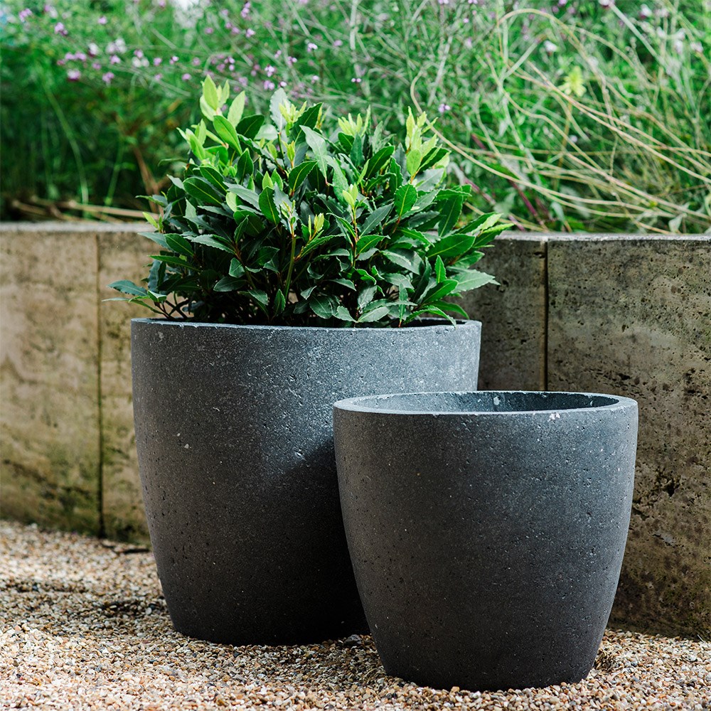 Tapered classic planter - grey