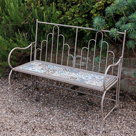 Mosaic tile bench