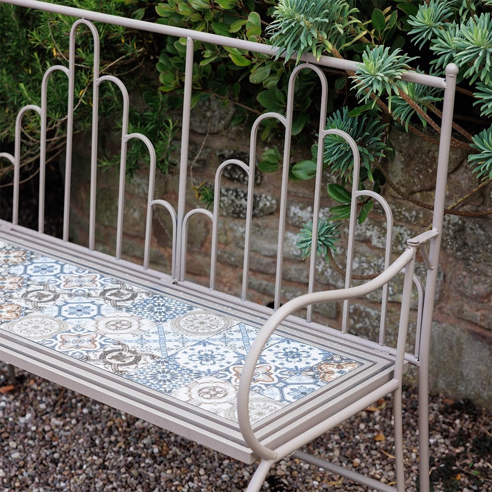 Mosaic tile bench