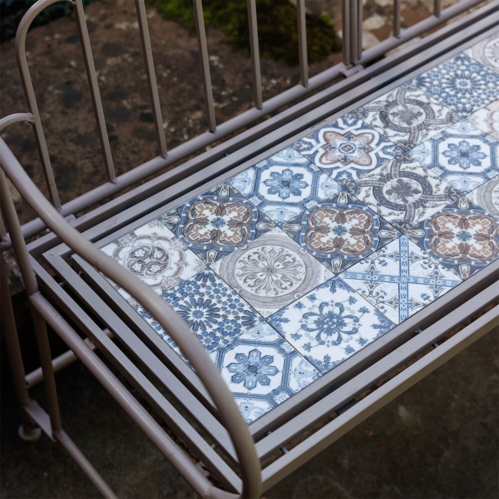 Mosaic tile bench