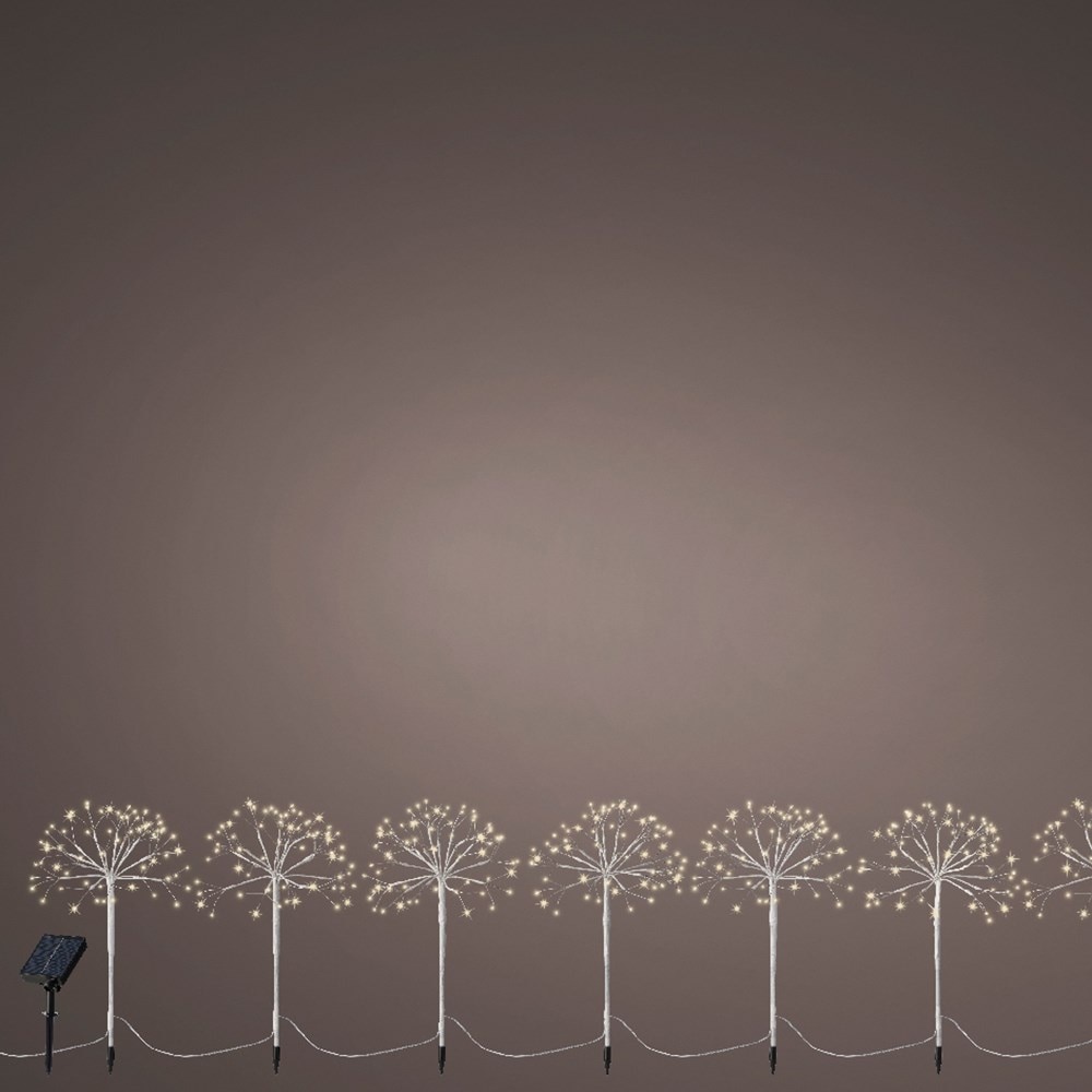 Solar 8 fireburst stake lights 7m