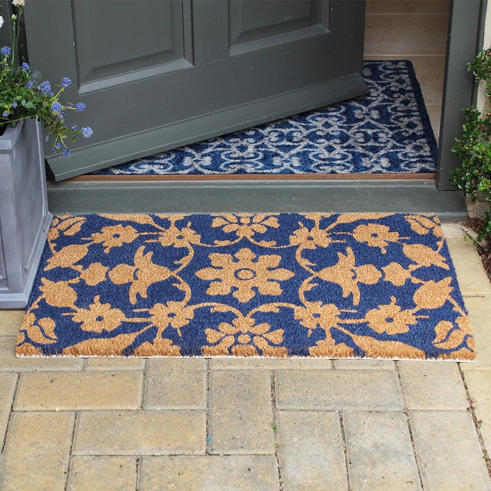 RHS floral maze coir doormat