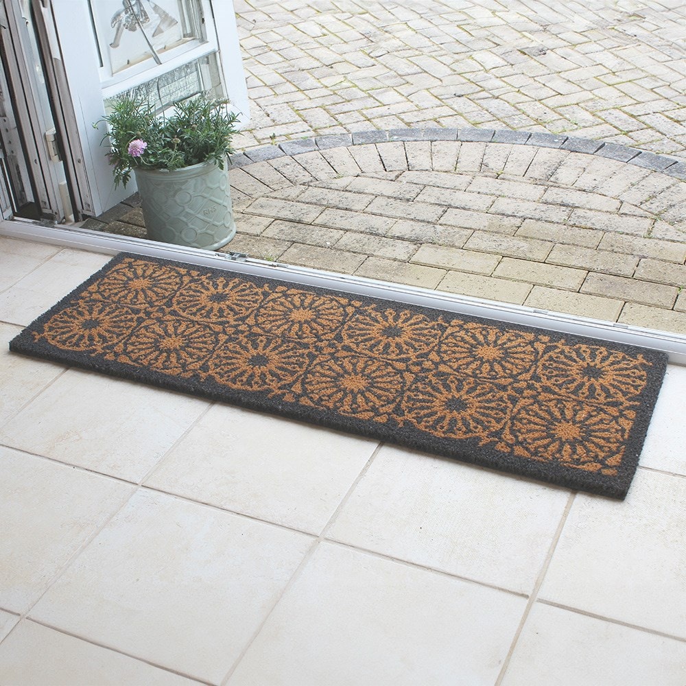 RHS blooms double coir doormat
