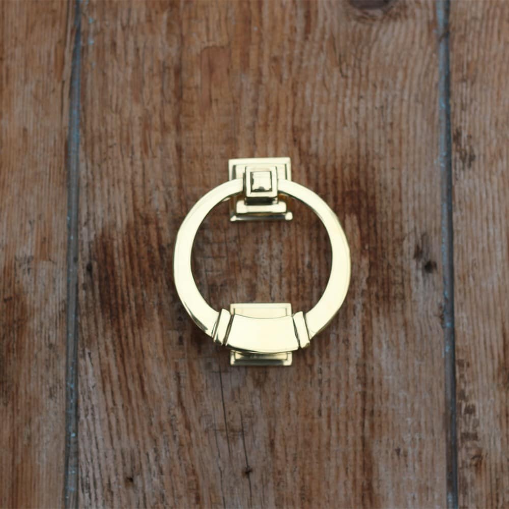 Bronze deco ring door knocker