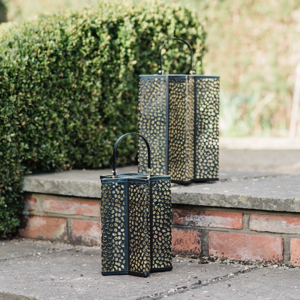 Solar cut out star lantern