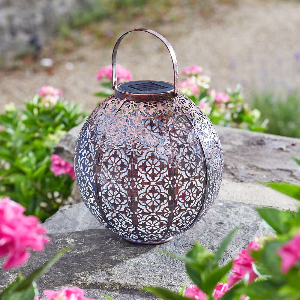 Solar damasque sphere lantern bronze