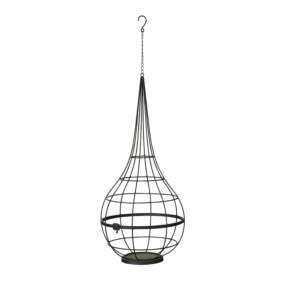 Teardrop cage hanging baskets - set of 2