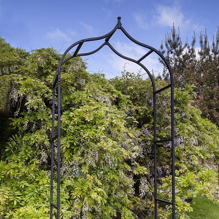Baroque garden arch - black