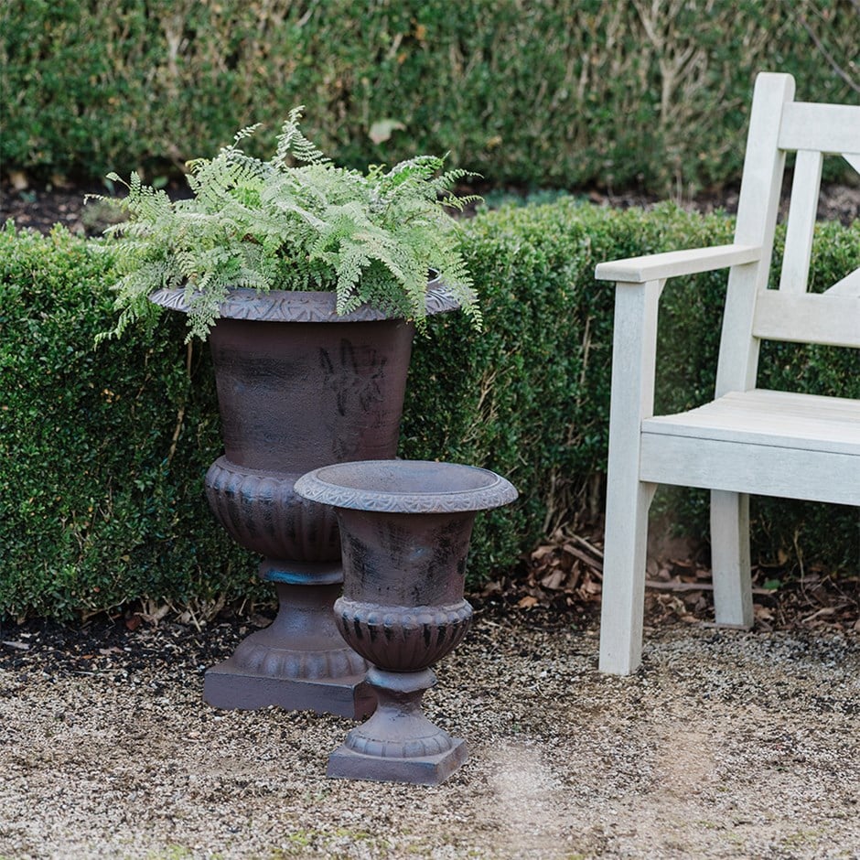 Cast iron urn planter