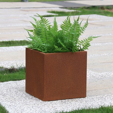 Corten steel planter - square