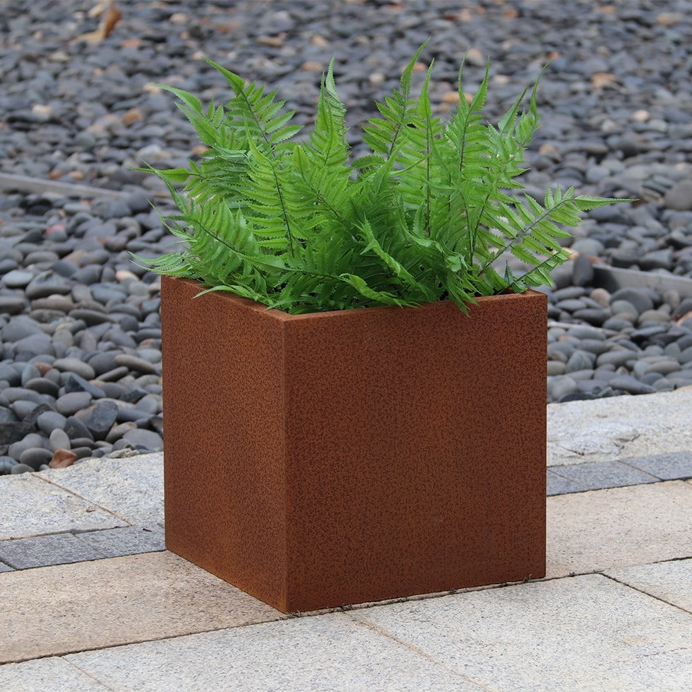 Corten steel planter - square