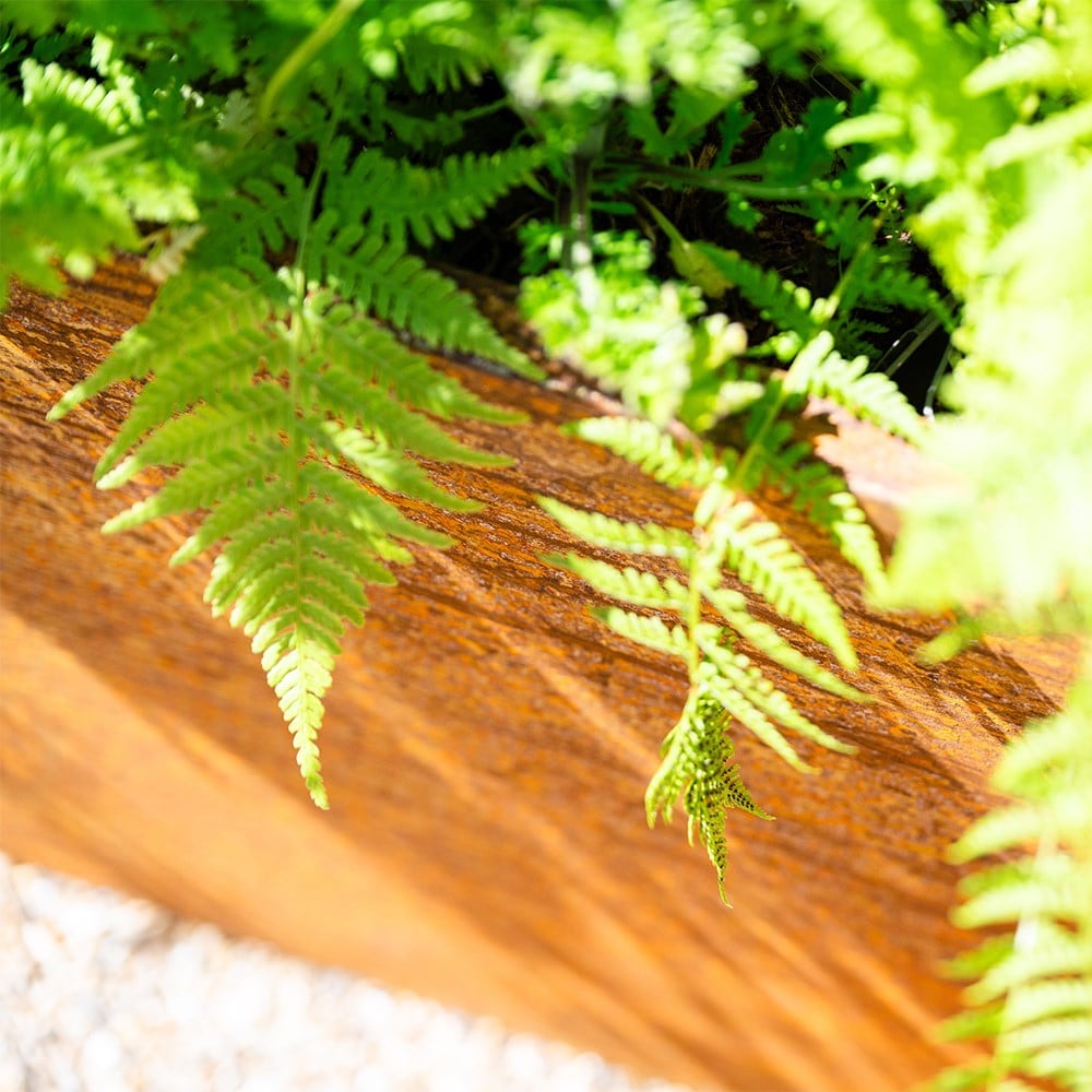 Corten steel planter - square