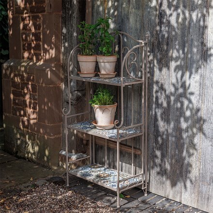 Mosaic tile plant stand