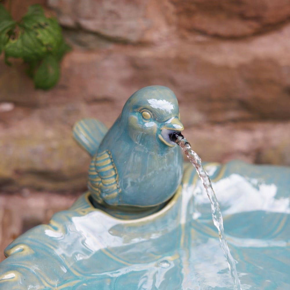 Ceramic bird water feature