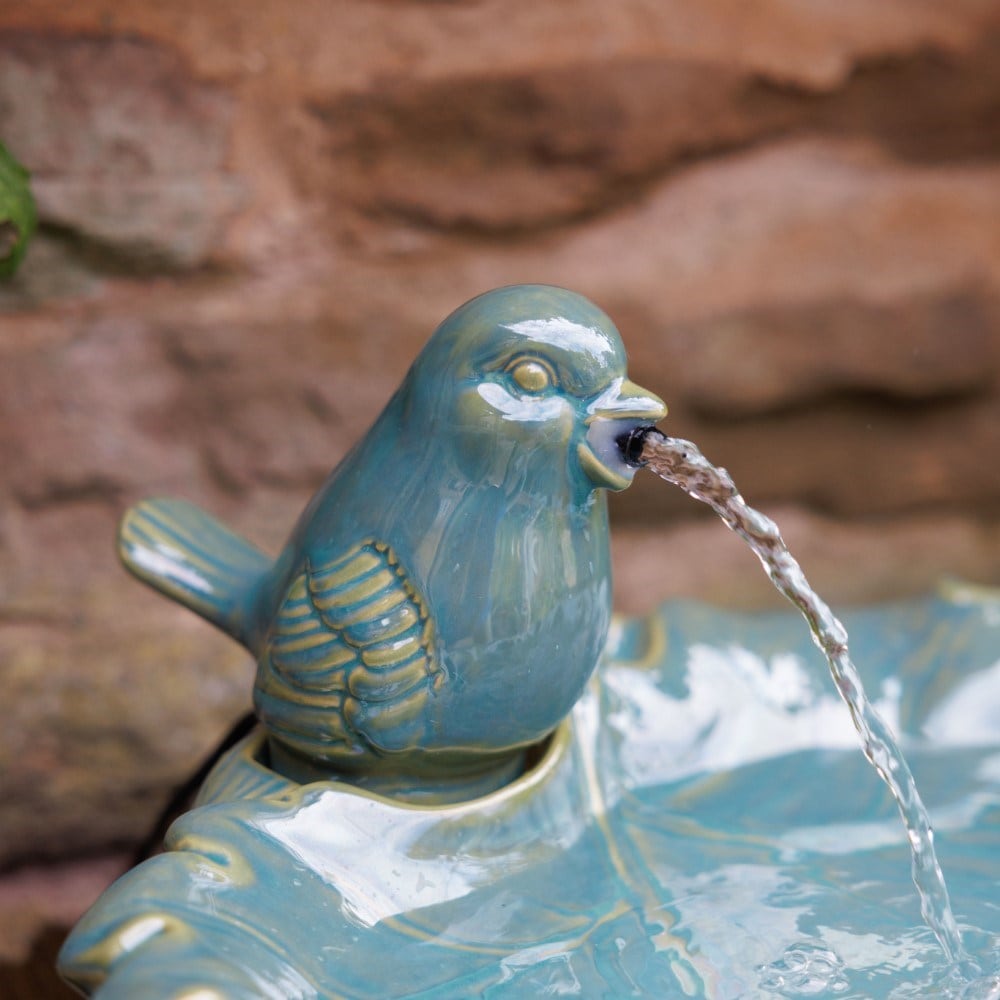 Ceramic bird water feature