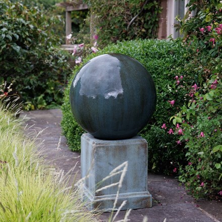 Large stone finish ball water fountain