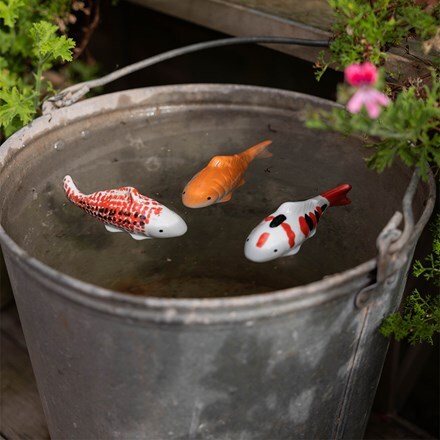 Floating porcelain fish - set of 3