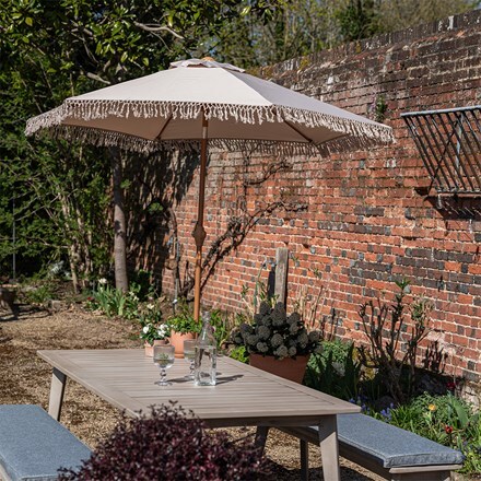 Tassel trim parasol - 2.2m