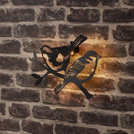 Solar bird wall lights