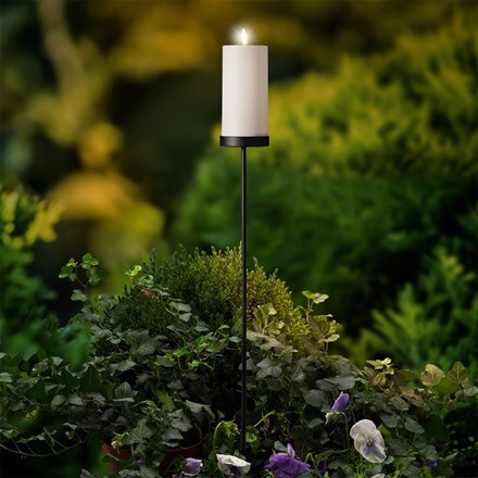 Solar candle on stake