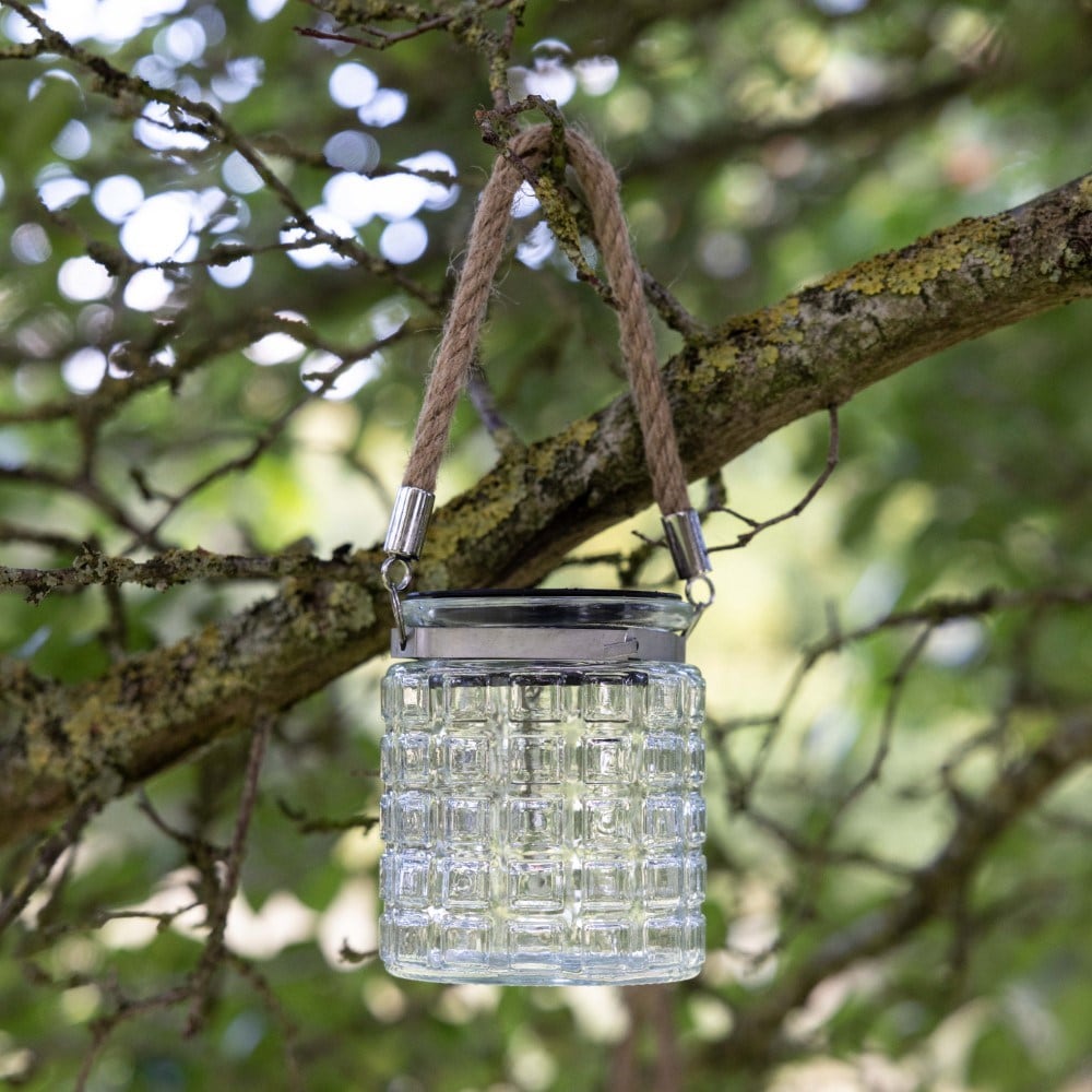 Solar glass mini lanterns - set of 4