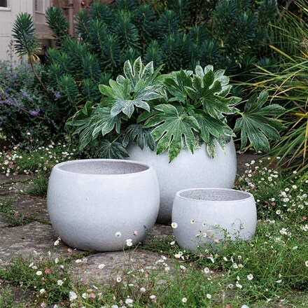 Deep bowl planter - cream