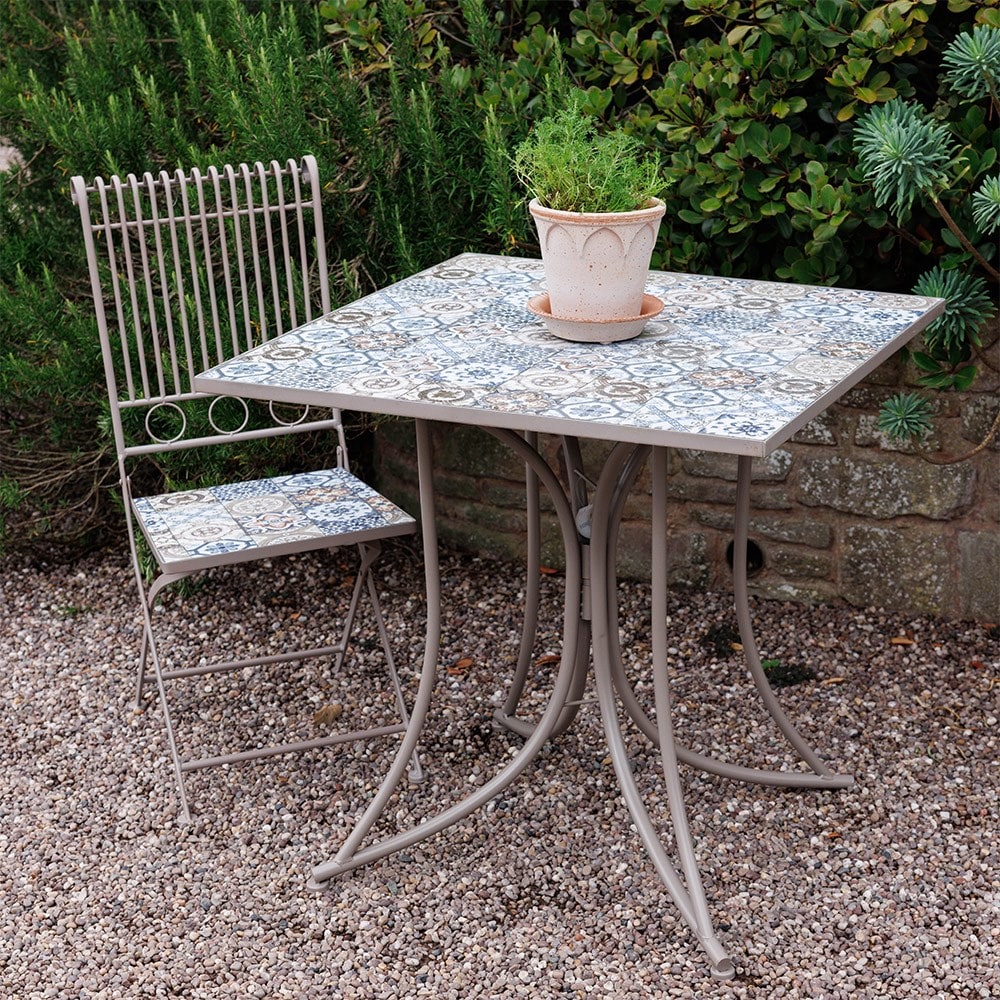 Mosaic tile bistro set