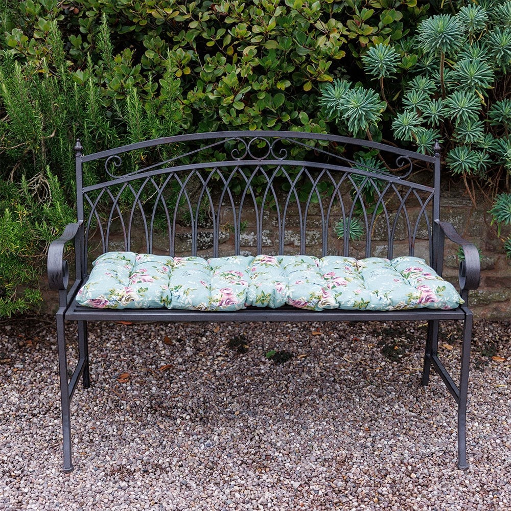 Vintage rose bench cushion