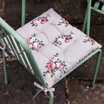 Rose print seat cushion