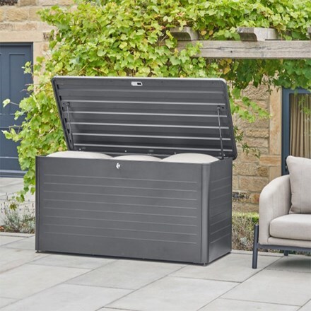 Anthracite metal storage box