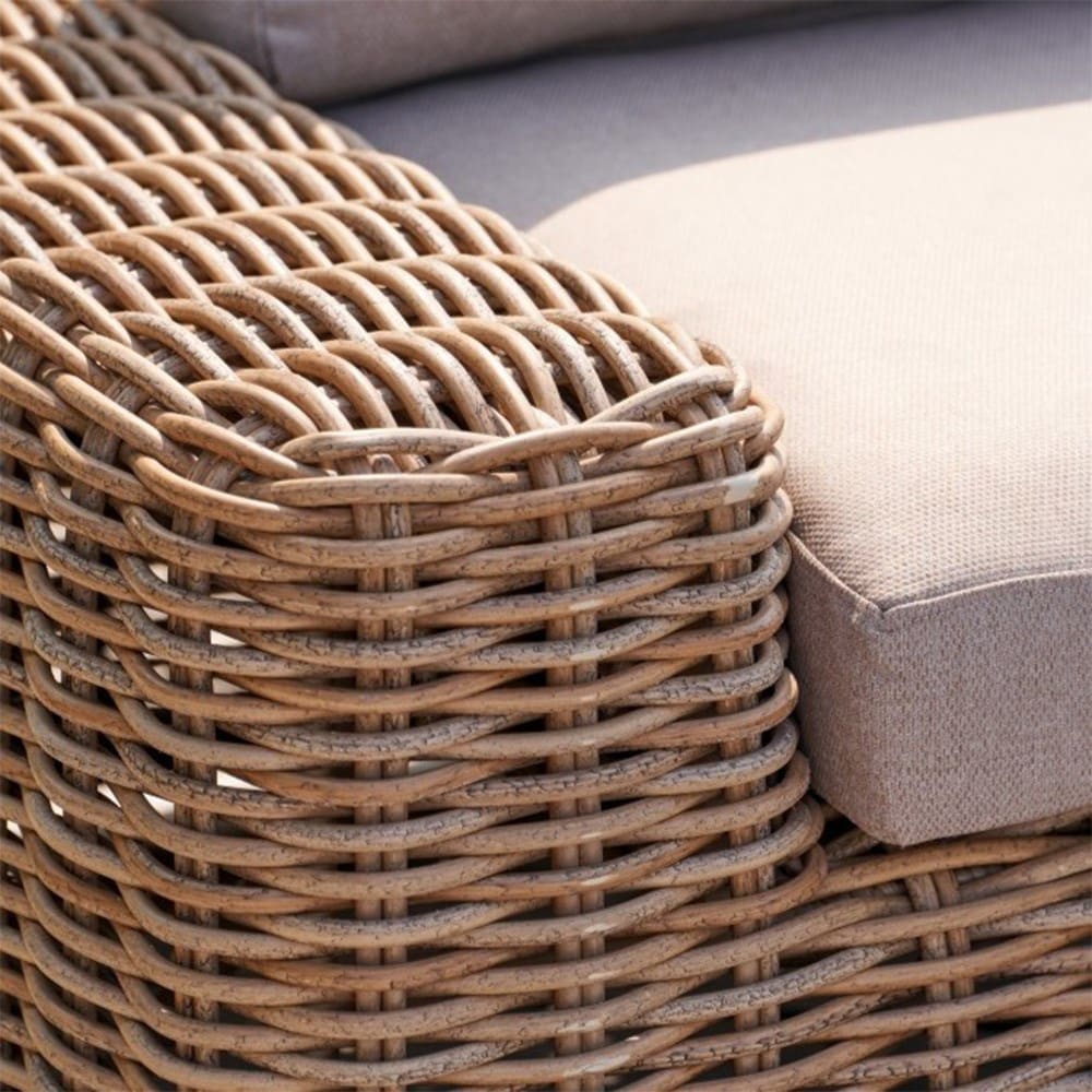 Natural chunky weave corner set