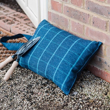 Tweed garden kneeler - dark blue