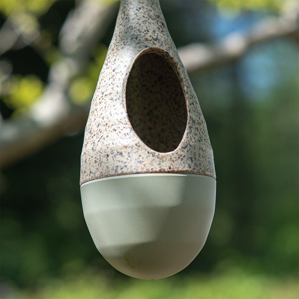 Recycled bamboo bird nester