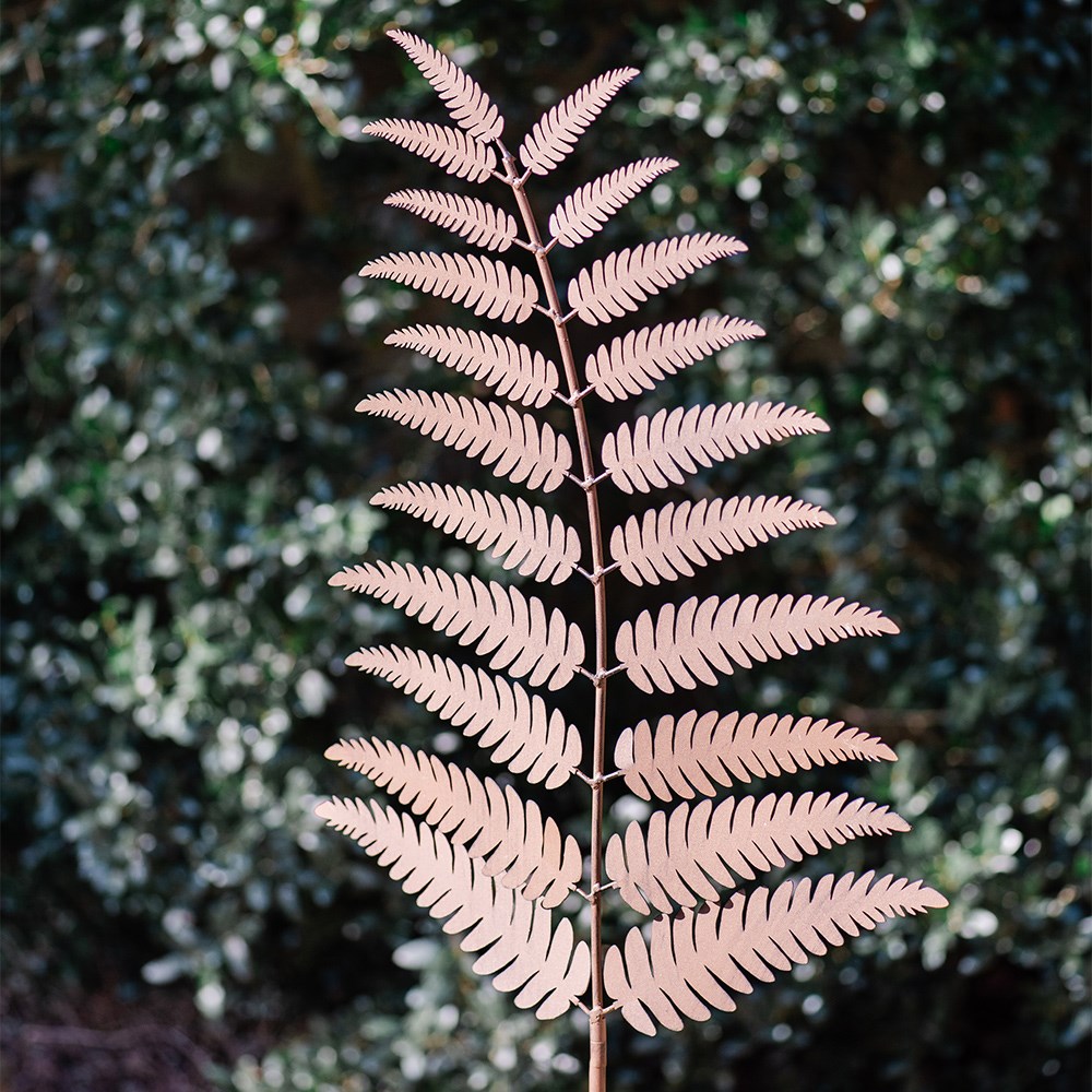 Rusted fern stake large
