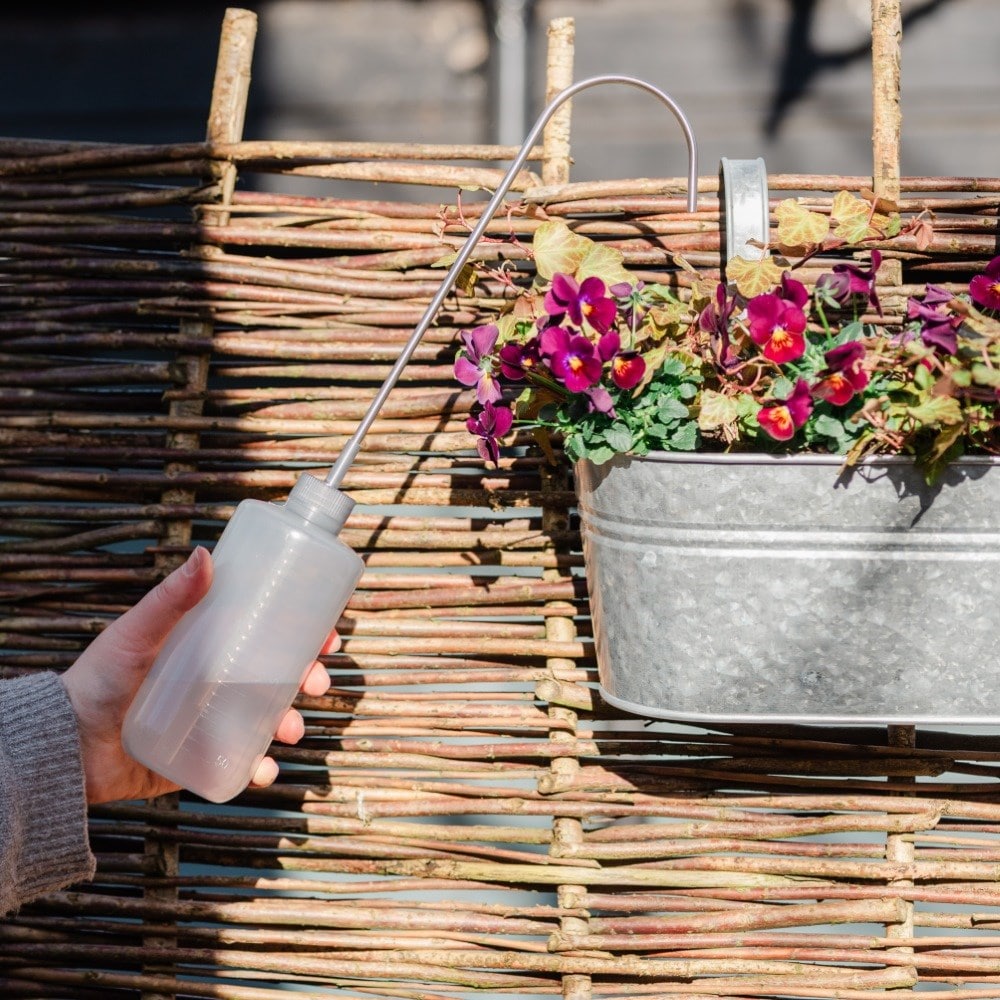 Watering aid for hanging baskets