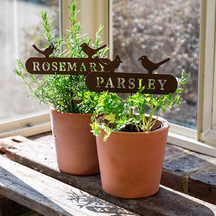 Metal herb labels - set of six
