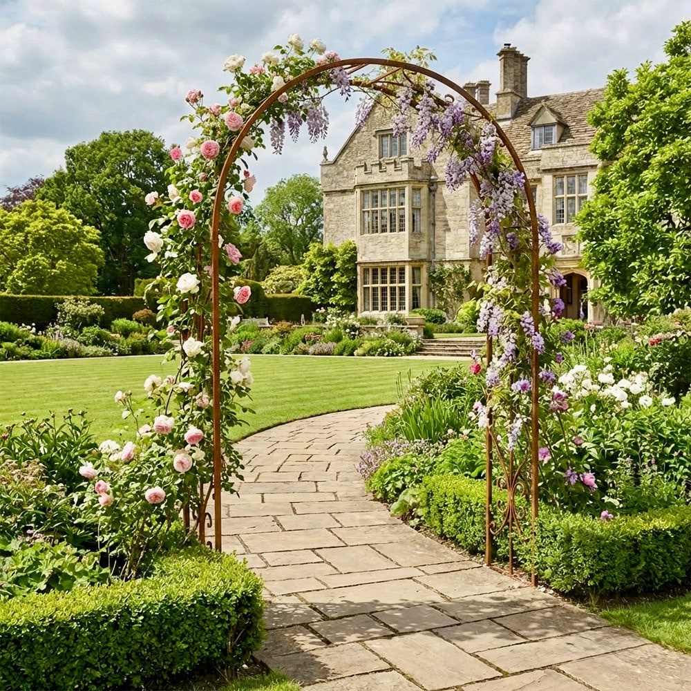 Elegant jasmine garden arch - rust