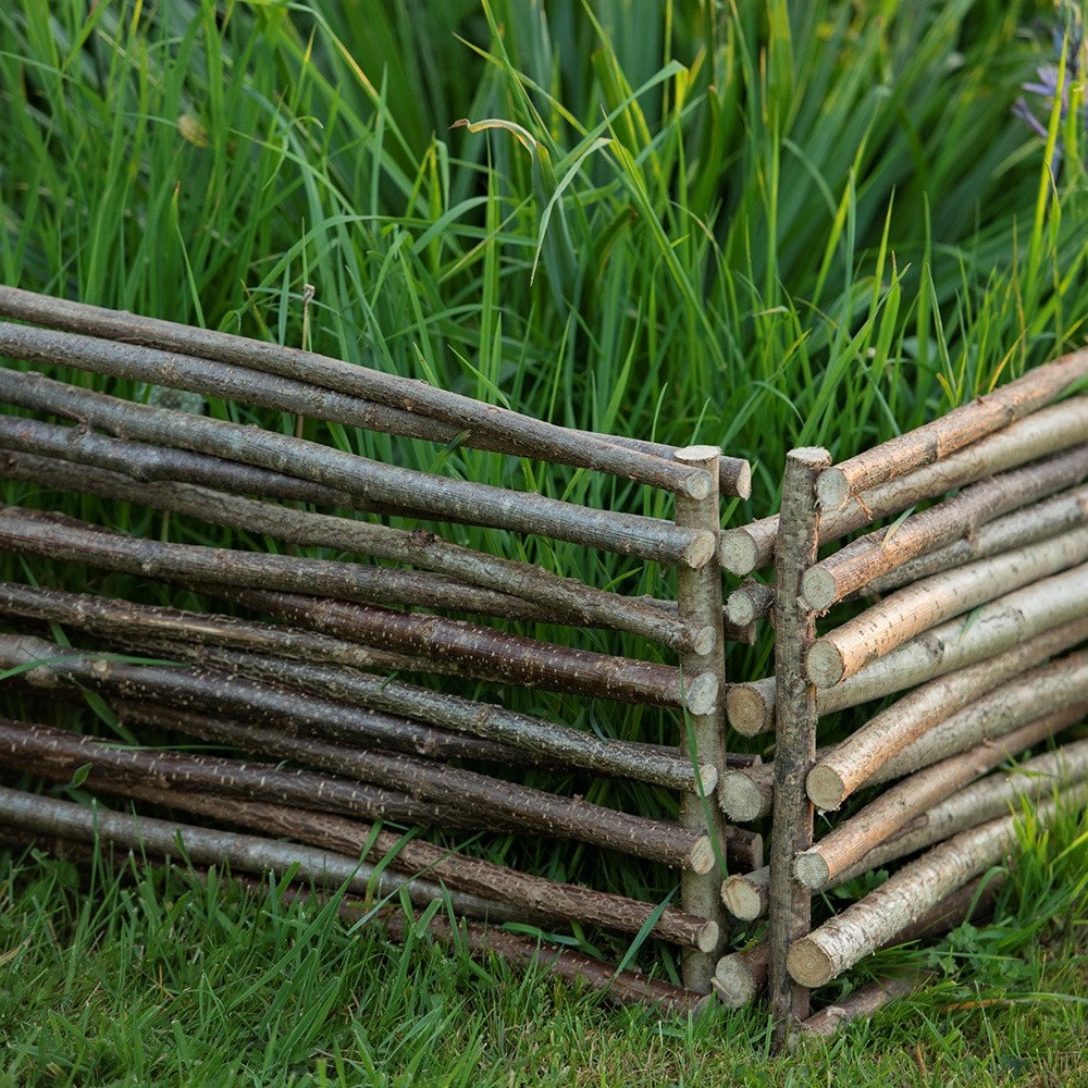 Hazel edging hurdles