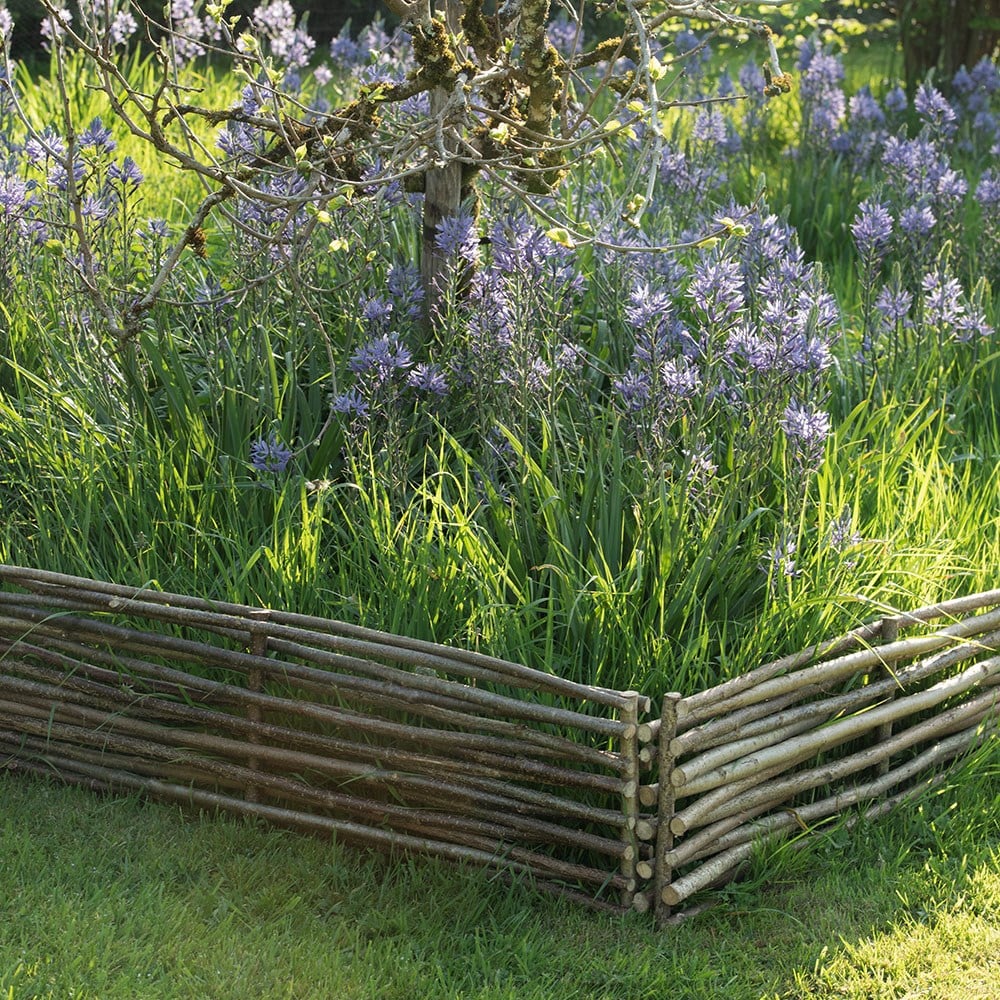 Hazel edging hurdles