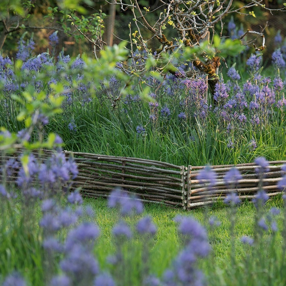 Hazel edging hurdles