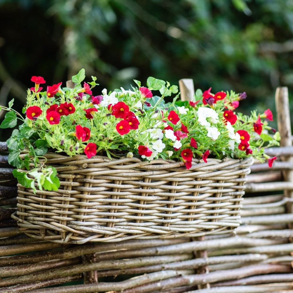 Classic rattan balcony planter