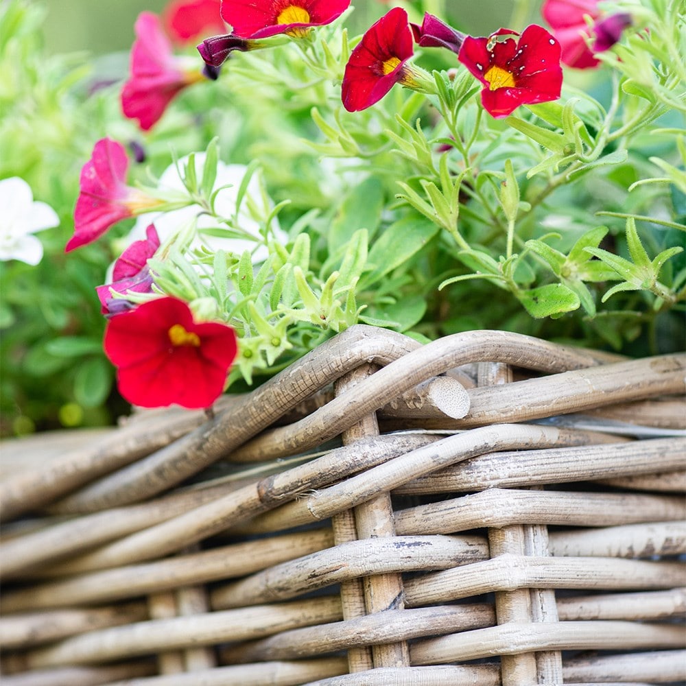 Classic rattan balcony planter