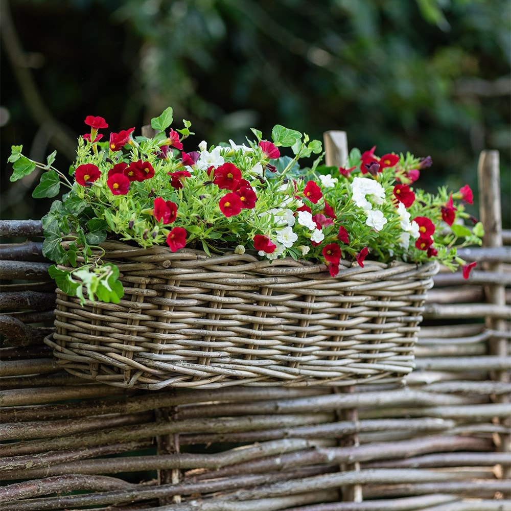Classic rattan balcony planter