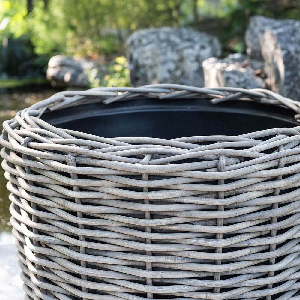 Extra large rattan planter