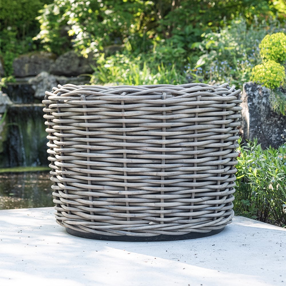 Extra large rattan planter