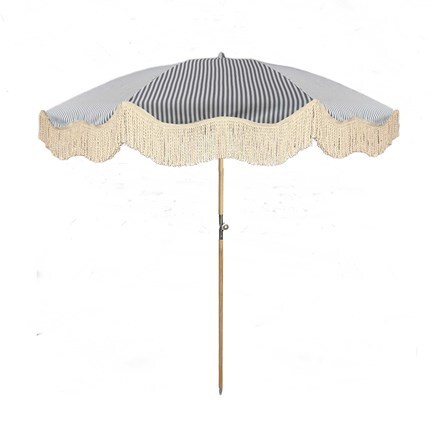 Stripe tassel trim parasol