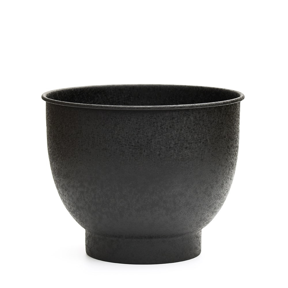 Pot with step base - charcoal