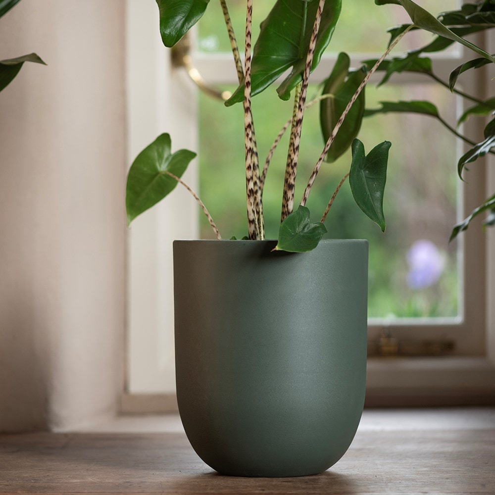Straight sided pot - teal