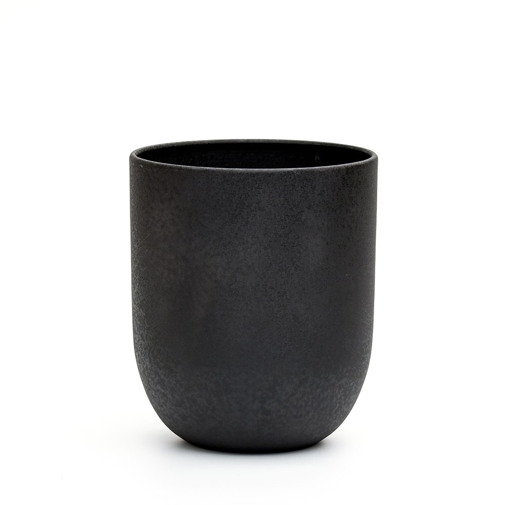 Straight sided pot - charcoal