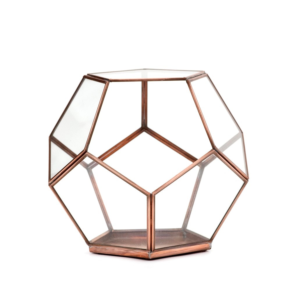 Pentagon terrarium - copper